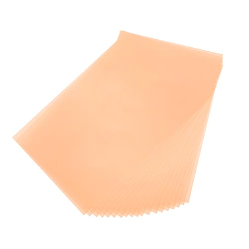 Image of A4 PVC Flexible Plastic Sheets, 10Pcs 0.3mm Thick A4 Size, Transparent DIY Crafts Film (Orange)