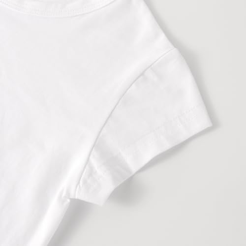 Image of Noomelfish Girls Short Sleeve Crop Tops Kids Summer Dance Cropped T-Shirts (5-14 Years)