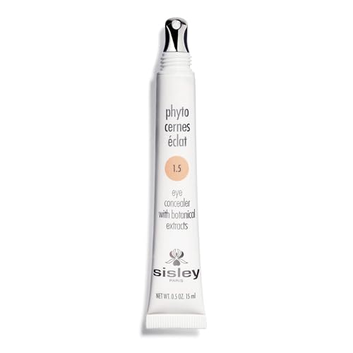 Image of Sisley Paris Phyto-Cernes Eclat, No. 1.5 - 15 mL - Eye Concealer - Tinted Anti-Dark Circles Product - Instantly Masks Dark Circles & Targets Puffiness - Natural, Long-Wear Finish - Includes Brush