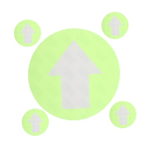 Generic 5pcs Signage Stickers Waterproof Stickers Nail Sticker Arrow Reflective Signs Reflective Trail Markers Arrow Direction Sign Reflective Arrow Markers Small Arrow PVC Water Proof, Light Green