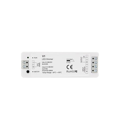 Variateur LED V1 5V 12V 24V 36V avec télécommande tactile noire R11 pour ruban COB