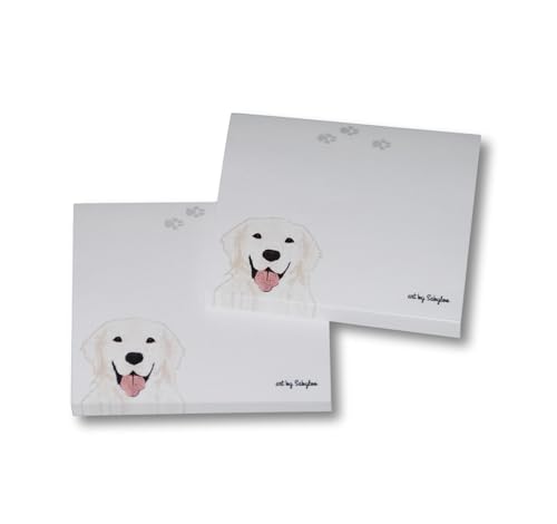 Golden Retriever Sticky Notes Notepad Cream - 100 Sheets