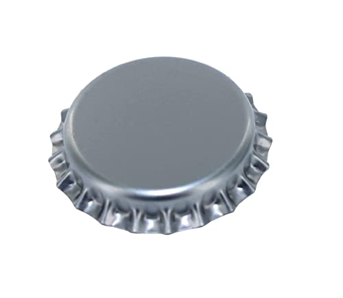 North Mountain Supply Beer Bottle Crown Caps - Silver - Oxygen Barrier - 10,000 Count
