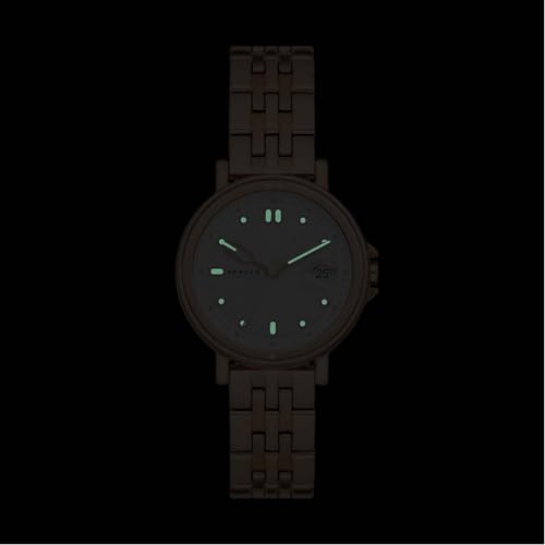 Skagen Orologio Signatur Sport Lille Per Donna, Movimento Al Quarzo A Tre Lancette Con Cinturino In Acciaio Inossidabile, 34 Mm, Oro Rosa E Bianco Sporco - 4