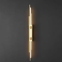 Led Wall Sconce - Modern Slender Linear Design,Dimmable Remote Control Light Fixture for Bathroom,Bedroom,Living Room,Indoor Vanity Lighting,Gold