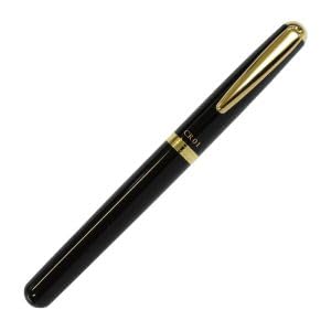 Image of OHTO CR01 Ceramic Rollerball Pen 0.7 mm | Blue Ink Medium Tip Writing Pen | Black Body | Smooth Japanese Roller Pen for Office, Journaling, Study | Made in Japan