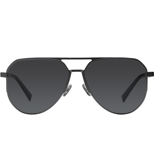 Image of DUCO Mens Sunglasses Retro Oversized Metal Frame Vintage Polarized Sunglasses for Women Fashion Shades UV Protection DC3039