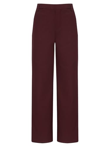 Jelory Kids Boys Birthday Party Suit Trousers Adjustable Waist Regular Fit School Trousers Lightweight Formal Pants