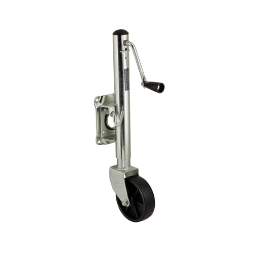 Fulton 1200 lb Zinc Plated Boat Trailer Swivel Jack with Wheel