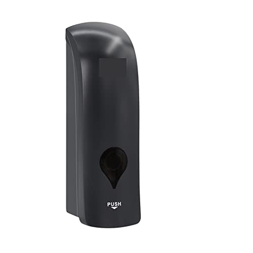 JINGYAN Dispensadores de loción y de jabón Manual Soap Dispensers Wall Mounted Hand Dispenser Pump Shampoo Lotion Shower Container For Toilet Bathroom(Schwarz)