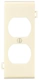 Leviton PSC8-I 1-Gang Duplex Device Receptacle Wallplate, Sectional, Thermoplastic Nylon, Device Mount, Center Panel, Ivory