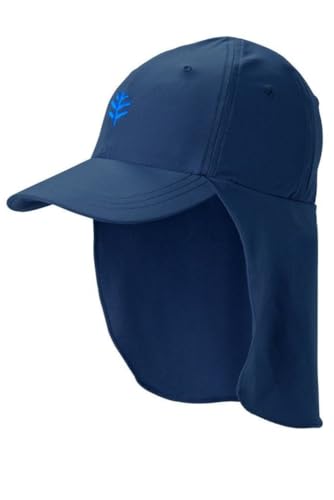 Coolibar UPF 50+ Kids' Surfs Up All Sport Hat - Sun Protective,Large/X-Large,Navy