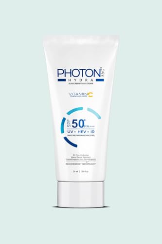 PHOTON 360 Hydra Sunscreen Fluid Cream with Vitamin C, SPF 50+ PA+++, Triple Spectrum Protection, Oil-Free, Water Resistant, 1.69 fl oz image 4