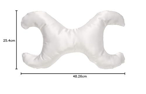 Save My Face - La Petite Satin White Pillow with Removable pillowcase. Made in USA