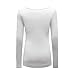OThread & Co. Women's Long Sleeve T-Shirt V-Neck Basic Layer Stretchy Shirts (Small, White)