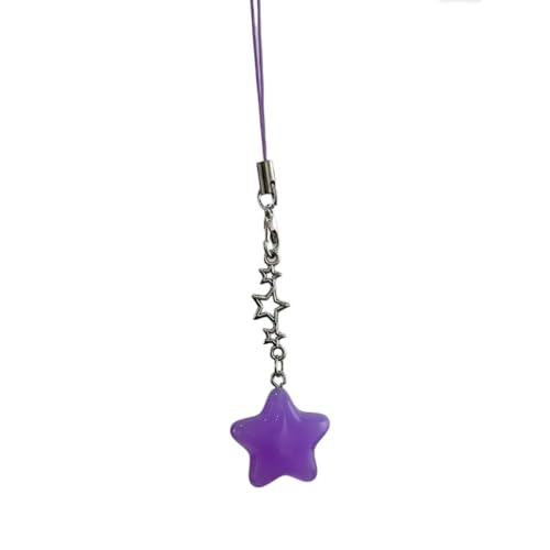 Fashion Star Pendant Phone Chain Keyring Cellphone Charm Keychain Accessory