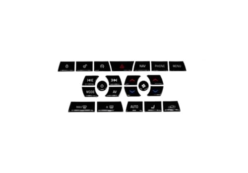 Autocollants noirs pour boutons Jaguar XF X250 2012-2015