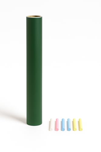Image of DreamKraft Green Chalkboard Sticker for Wall, 45 x 200 cm | Self-Adhesive Vinyl Blackboard Roll with 5 Chalks for Kids, Home, School and Office