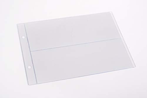 CONDORBOX Paper Money Holder Plastic Protectors Sleeves 10 Pages 20 Pockets Dollar Bill Currency Collection Supplies Protector 3.14'' x 8'' for Condorbox Binder Album