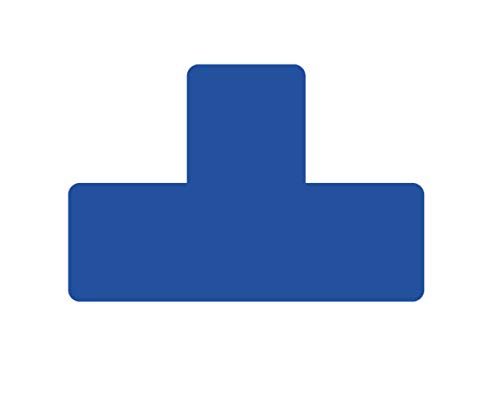 Tarifold Fr 197301 Pack of 10 Adhesive Floor Marking Symbols T-Shape 150 x 50 mm Blue (Pack of 10)