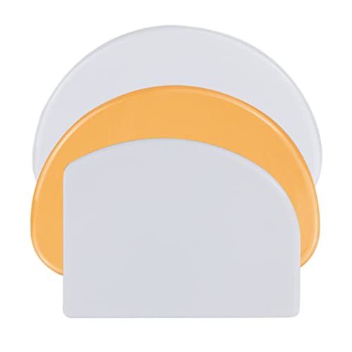 3 Pièces Corne Patisserie,Grattoir à Pâte en Plastique Coupe pâte,Plastique Racloir Patisserie Spatules pour Pain Cuisine, Pâtisserie, Crêpes,pour Pate Fromage Chocolat ,15,8x10,3cm(Orange,Blanc) Cover