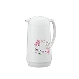 象印マホービン ガラスハンドポット 1.0L ポット コーヒードリップOK おいしく保温・保冷 リースフラワー AG-KE10-FW