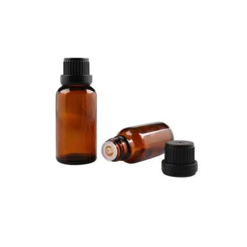 Image of Amber Glass Bottle with Euro Dropper for Essential oils /Blends (Pack of 2)