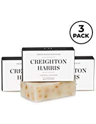 Creighton Harris Men’s Bar Soap | Refreshing & Moisturizing Body Soap | Mild & Masculine Daily Cleanser (Oatmeal Lavender, 3 Pack)