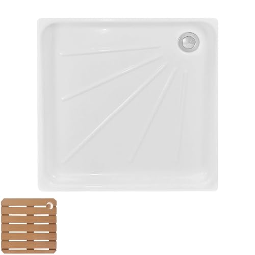 24x24 Acrylic Shower Pan with Bounce Water Drain & Anti-Slip
