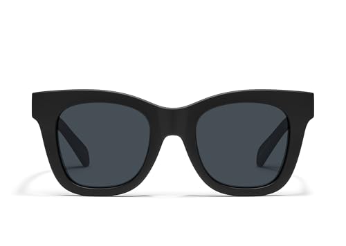 Quay - Womens Sunglasses, Square Lenses with UV Protection, Oversized Sunglasses (After Hours, Matte Black)