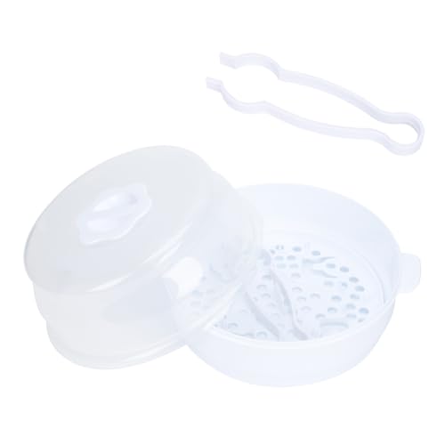 UPKOCH 電子レンジ対応 哺乳瓶 スチーム滅菌 収納ホルダー付き ベビー食器 水切り おしゃぶり乳首整理 素材 耐久設計