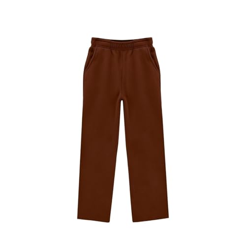 Pantalon stretch fille doux taille haute avec poches vêtement quotidien