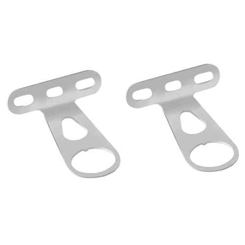 Qraatosi 2 Soportes de Fijación para Cesta Delantera de Bicicleta, Soporte para Lámpara para Instalación de Cesta de Bicicleta en Bicicletas de Carretera, Plata