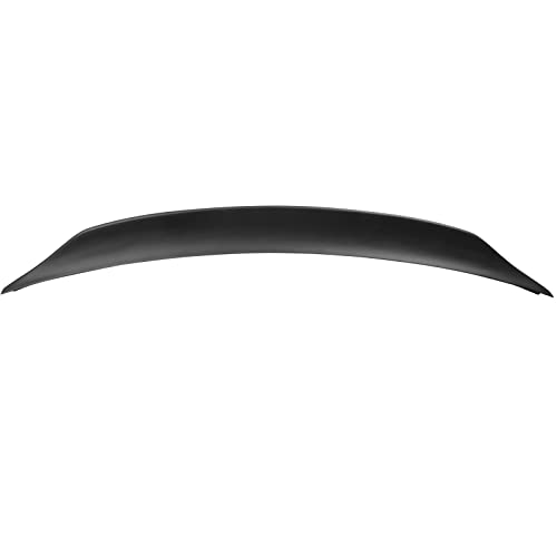 IKON MOTORSPORTS, Trunk Spoiler Compatible with 2013-2015 Honda Civic Sedan 4-Door, IKON Duckbill V2 Style Unpainted Black PP Rear Trunk Lid Spoiler Wing Lip