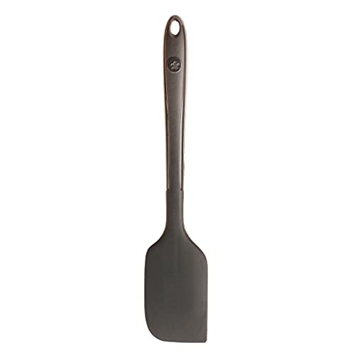 Kochblume Design-Teigschaber L | Premium-Silikon & BPA frei| Hitzebeständig | Spülmaschinenfest | 30cm | Farbe: anthrazit
