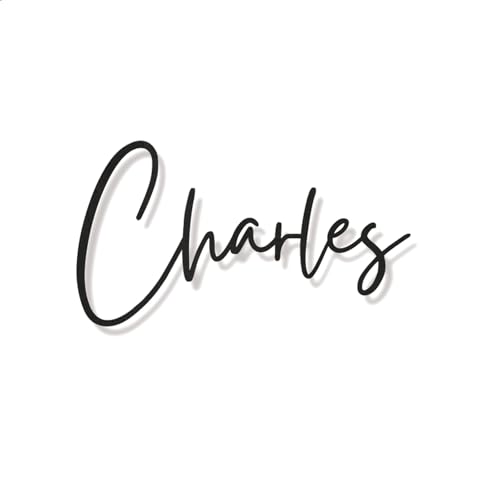 Custom Metal Words - Modern Personalized Script Name Sign - custom name sign baby - Elegant Laser Cut Cursive Wall Art for Baby Name Wedding & Nursery Home Decoration Gift (Black-01)