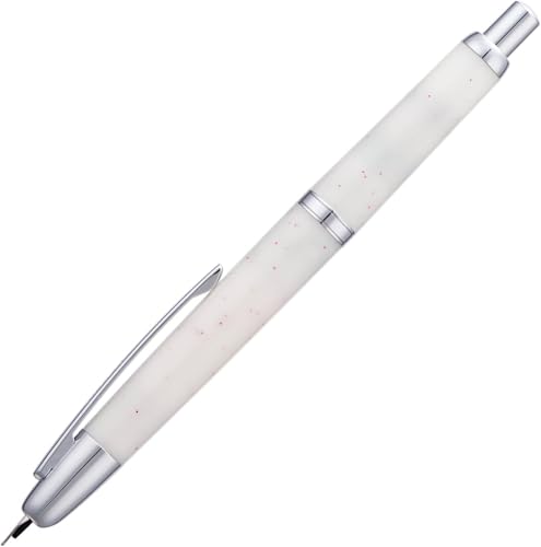 Image of GOLD LEAF Jinhao 20 Press Retractable Fountain Pen - Fine Nib with Converter - Plastic Body & Metal Clip - Multiple Colors - Smooth Writing Pen (No Ink Included) (White Winter Snow(Silver Clip))