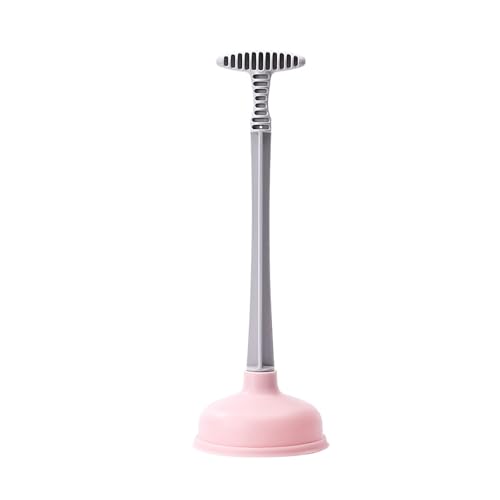 Image of Generic Toilet Plunger, Rubber Plastic Strong Suction Plunger Plungers for Bathroom Bathroom Accessories Toilet Drain Plunger for Kitchens, Baths, Showers, Powerful Commercia,, Pink