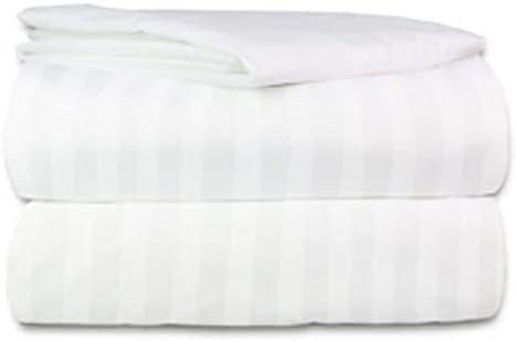 Duvet Cover 100% Egyptian Cotton 800 TC King Size Duvet Cover/Comforter Cover/Quilt Cover with 2 Pillow Cover Set King 102x110 inch - White Stripe-image-36