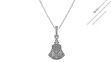 INDIA MADE Colgante de cadena OM espiritual de plata de ley (92,5 % de pureza) (colgante con cadena de ancla de 55,88 cm) para hombres y mujeres de plata pura, medallón divino OM para salud y
