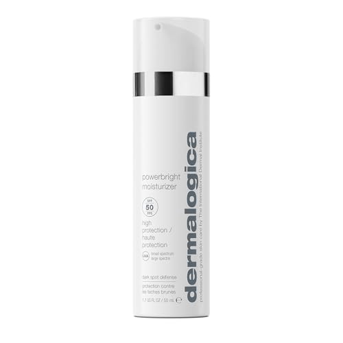 Dermalogica Powerbright Moisturizer SPF 50 Facial Sunscreen, Shields Skin Against Dark Spots with Niacinamide & Hyaluronic Acid, 1.7 Fl Oz