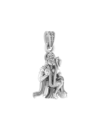 Pendentif Hanuman argent sterling 925 divinité ciselée Mtrolls S - 2