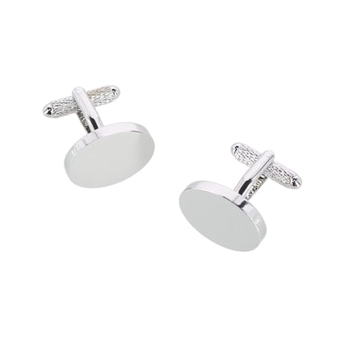 Mancuernillas Ovaladas de Latón Grabables para Hombre miniatura 1