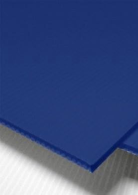 Coroplast Polypropylene Sheet, 24" Length x 18" Width x 5/32" Thick, Blue Pack of 1