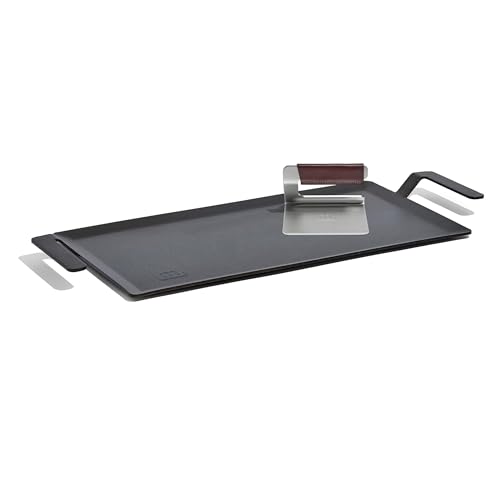 Made In Cookware - Carbon Steel Griddle + Grill Press - (Like Cast Iron, but Better) - Professional Cookware - Crafted in Sweden - Induction Compatible