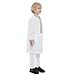 HJFYIZYNN Boys Muslim Round Collar Long Sleeves Ramadan Robe Suit (White, 160CM)