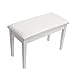 JTKDL Panca for Pianoforte, Sgabello da Pianoforte in Legno massello con vano portaoggetti for Libri Musicali, Spesso Imbottito PU. Sedia Cuscino, capacità 33 0lbs, for Le Donne, Ragazza Bianca