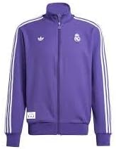 adidas Men's Real Madrid Terrace Icons Track Jacket (US, Alpha, Large, Regular, Regular, Purple)