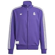 adidas Mens Real Madrid Terrace Icons Track Jacket US, Alpha, Medium, Regular, Regular, Purple