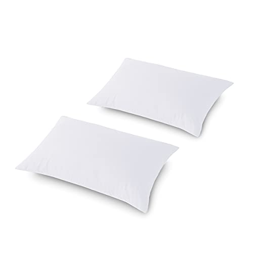 Aisbo Taie d'oreiller pour lit double Blanc 100 % microfibre, fermeture à bout, 50 x 80 cm, blanc Cover